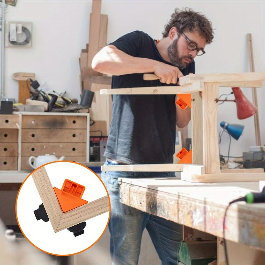 2 шт. 90-градусные угловые зажимы для деревообработки, быстрорегулируемые быстроподпружиненные зажимы для деревообработки, шкафы, фоторамки