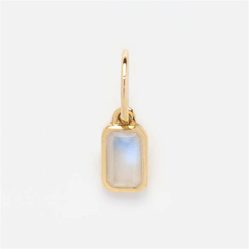 New Titanium Steel 12 Birthstone Pendant DIY Accessories Necklace Square Colored Zircon Pendant Color Preservation