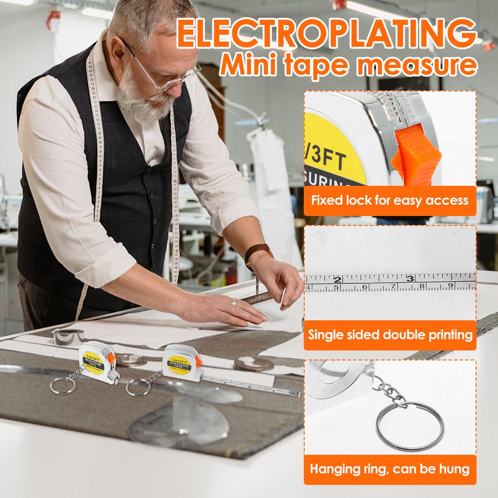 Mini Tape Measure Tape Measure Portable Small Household Measuring Tape Retractable Key Chain Tape Measure Mini Measuring Tools