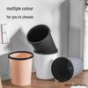 Creative Striped Wastebasket: Large Coverless Trash Can for Kitchen, Bathroom, and Living Room