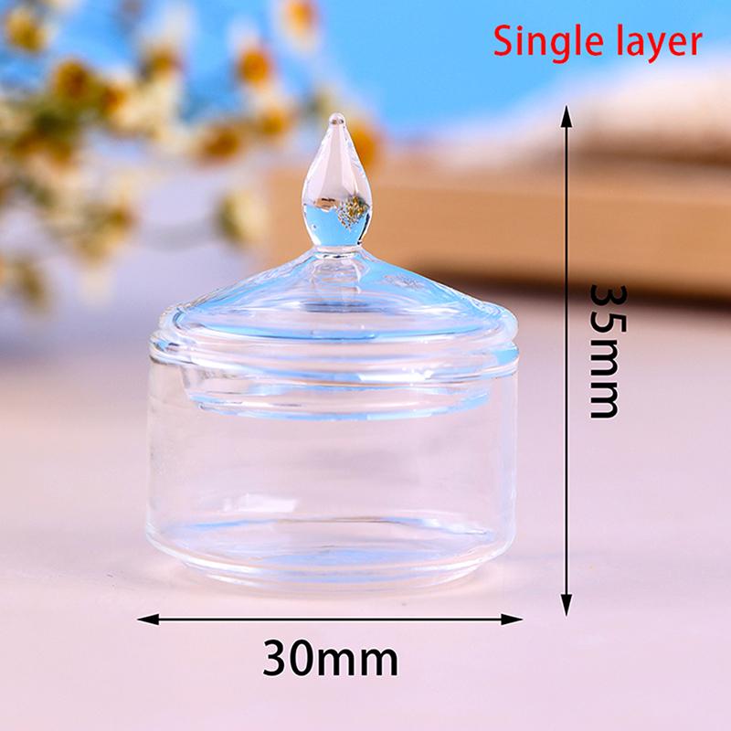 1:12 Dollhouse Miniature Mini Figure Accessories Playthings Transparent Candy Fruit Jar Candy Bottle Miniature Families Present