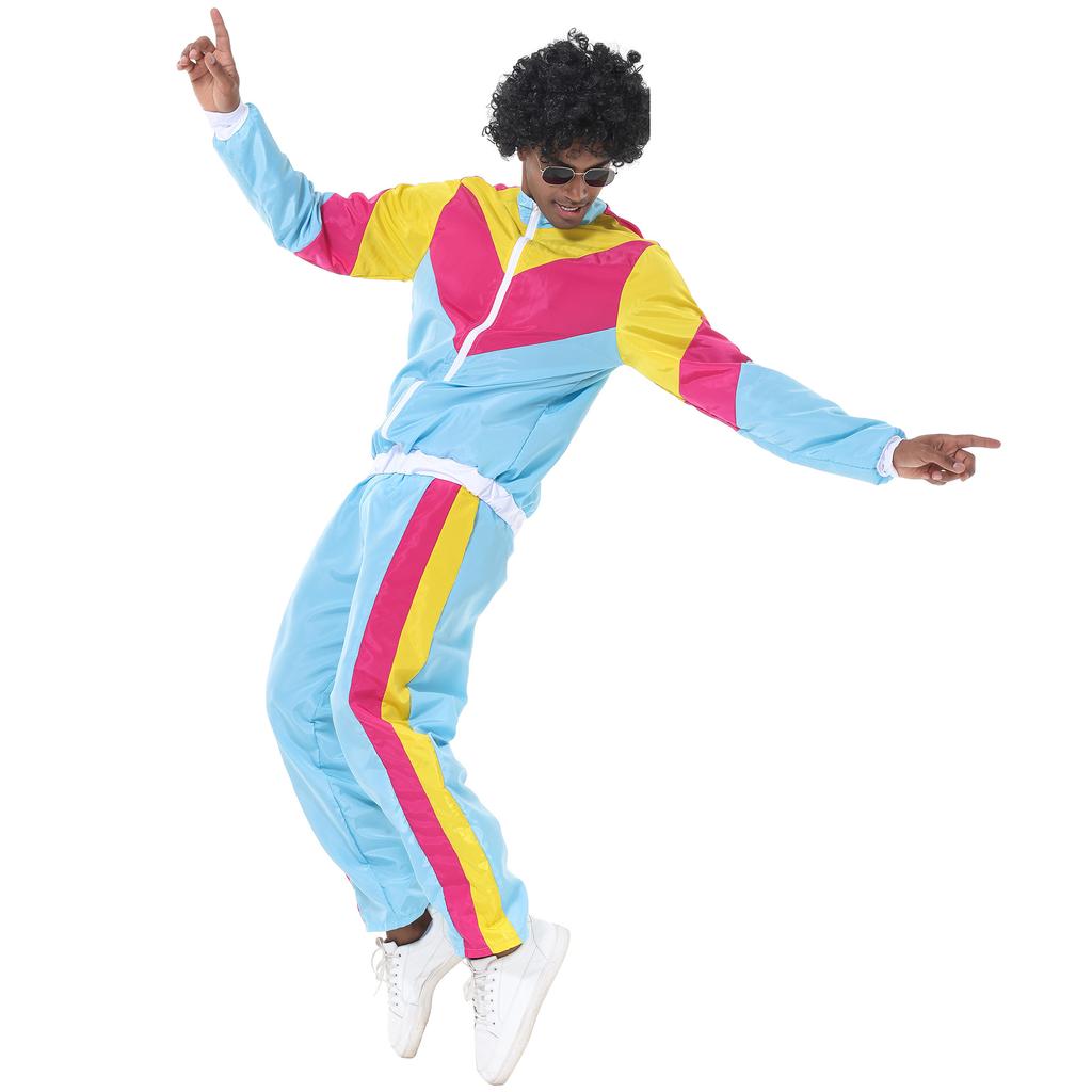 Men's Music Festival Trackuit Vintage Hip-hop Dicos Party Carnival Party Costume