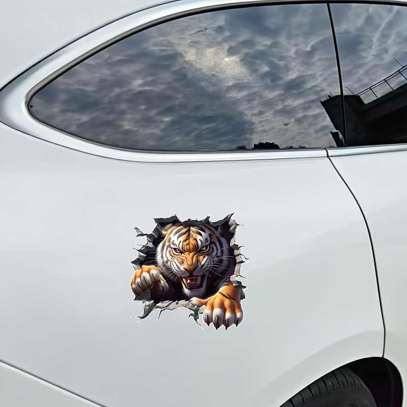 Fierce Tiger Car Sticker Vinyl Decal Waterproof Rear Window Motorcycle Camper Bumper Truck Laptop Decoration X15