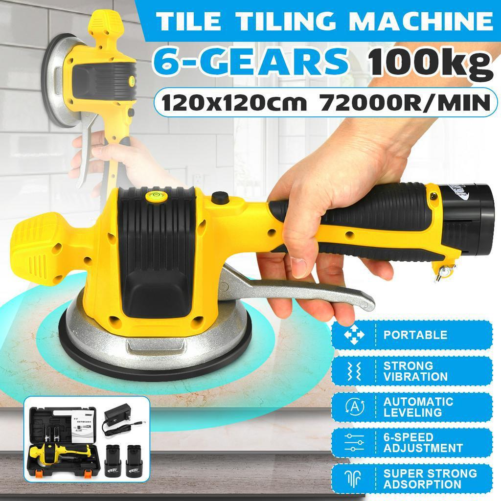 Protable Tiling Tiles Machine Tiles Vibrator Suction Cup Adjustable Automatic Floor Vibrator Leveling Tools 110-220V 120x120cm