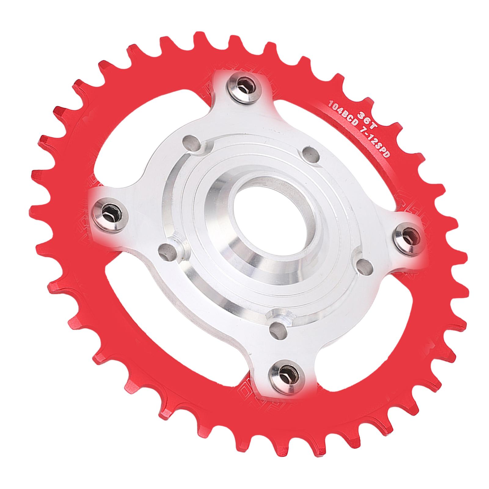 104BCD 36T Chainring Conversion Kit Aluminum Alloy Mid Drive Chainring Spider Adapter Kit for   Electric Bike
