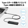 Buffalo USB to USB Expansion 60cm BSH4U12560C1BK Hub, USB-C 3.2 Type-A, 4-Port Converter, Gen1, Cable,