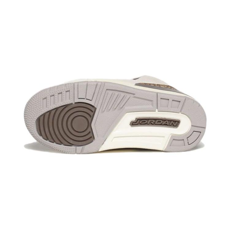 Air Jordan 3 Retro PS Palomino Kids Sneakers Cream Light-Orewood-Brown Metallic-Gold DM0966-102