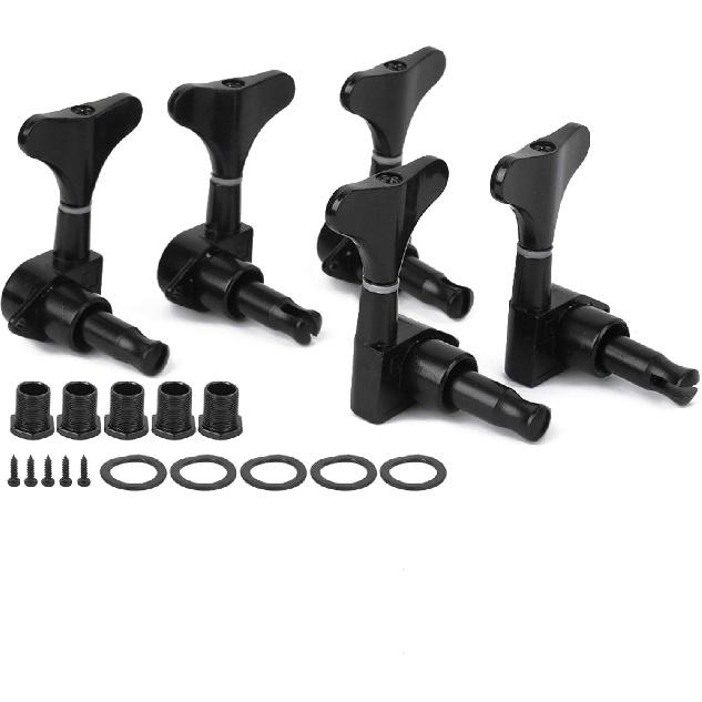 Demeras Alloy Bass Tuning 5 String Bass Tuners Practical for Bass Beginners(Black)