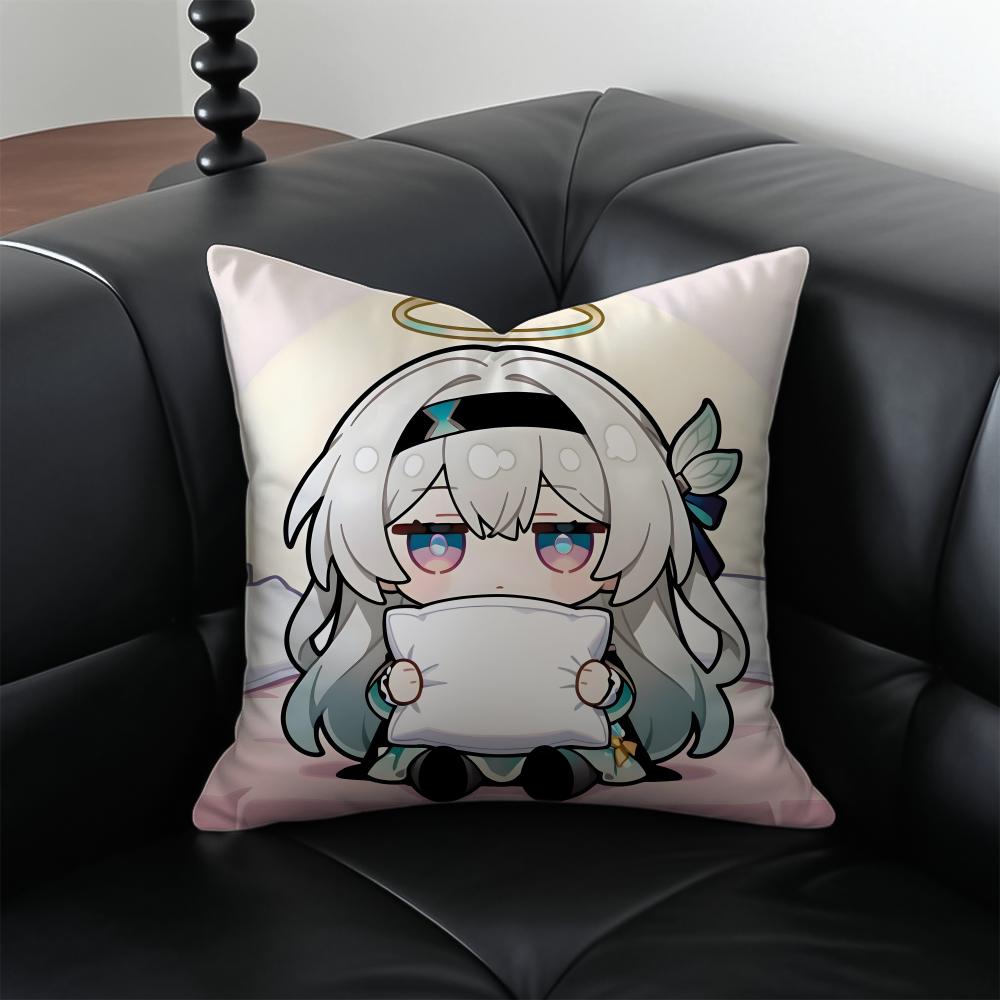 FFirefly HHonkai Star Rail Cushion Cover Pillow Case Antidustmite Invisible zipper silky plush cushion