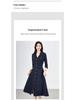 2425406-Early Autumn Waist-Slimming Dress - Women's Simple & Elegant Style