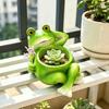Artificial Stump Planter Resin Tree Bark Shape Flower Pot with Koala/Frog/Sloth Rustic Small Barrel