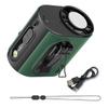 Portable Clip-on Fan with LED Fan Adjustable Wind Light Wearable Waist Speed Semi-Cooling Fan for Outdoor