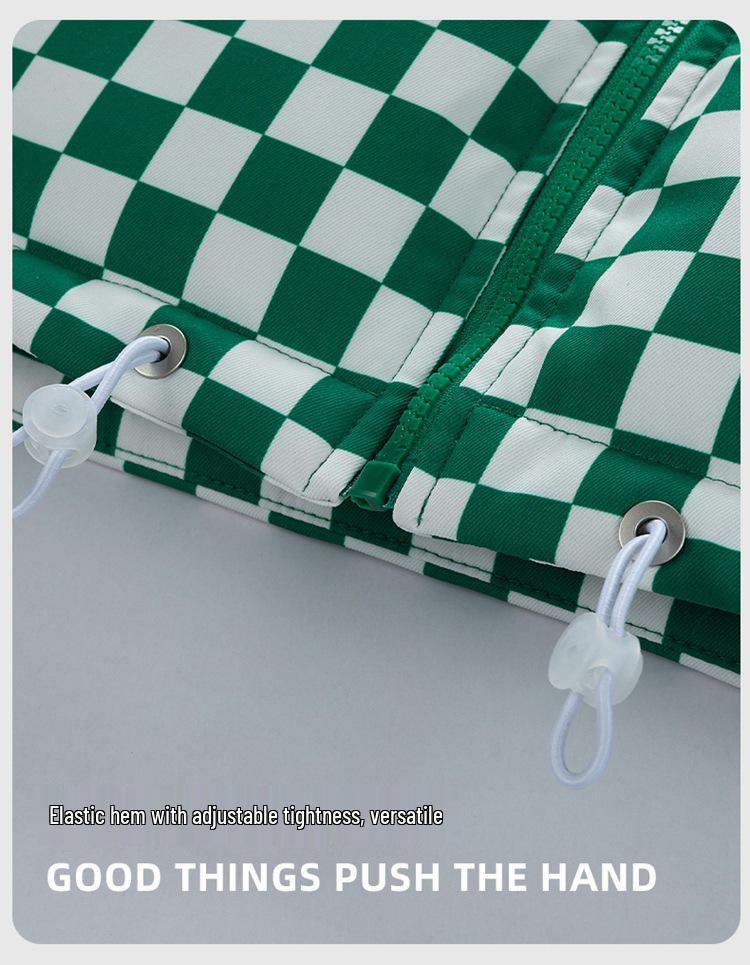 Unisex Gruba Bawełniana Kurtka Zimowa z Kołnierzem Stojącym - Luźny Krój dla Par