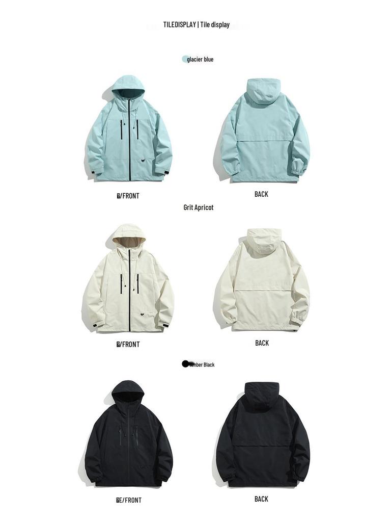 Spring & Autumn Unisex Windproof Mountaineering Jacket - Trendy, Loose-Fit, Water-Repellent Outdoor Windbreaker