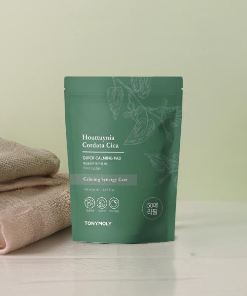 Tonymoly Houttuynia Cordata Cica Quick Calming Pad [Refill Pack] 50 Sheets Standard