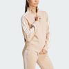 adidas Felpa Essenziale con Zip Corta Color Block Sportiva Casual Collo Alto Donna Felpa Marrone Chiaro IR6066