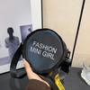 PVC Transparent Shoulder Bag Mini Round Toilet Bag Simple Vacation Beach Bag  Girls