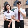 Teluoman Unisex 60% Cotton Short-Sleeve Business Shirt JH1877