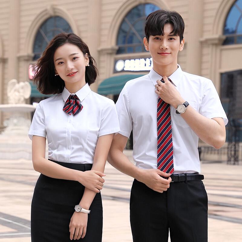 Teluoman Unisex 60% Cotton Short-Sleeve Business Shirt JH1877