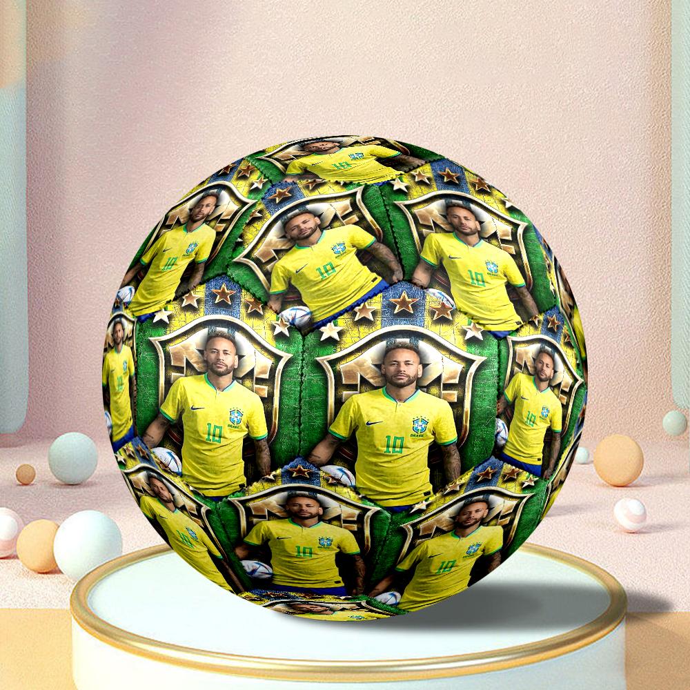 Brazilian Football Star Size 5 Soccer Balls, Anti-Slip, Protective Football, Outdoor Sport, a Unique Gift Suitable for him/her, Birthdays