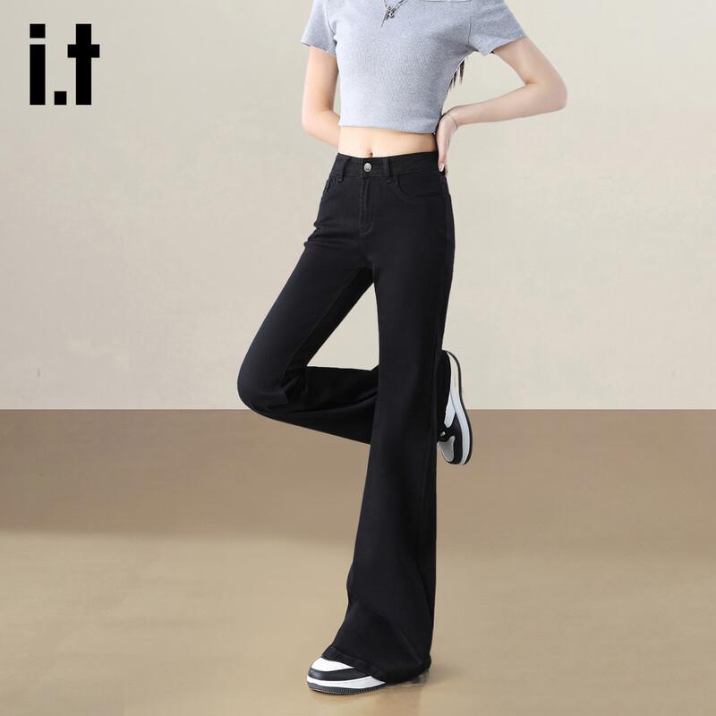 Izzue IT Women's High-Waist Slim-Fit Flared Jeans