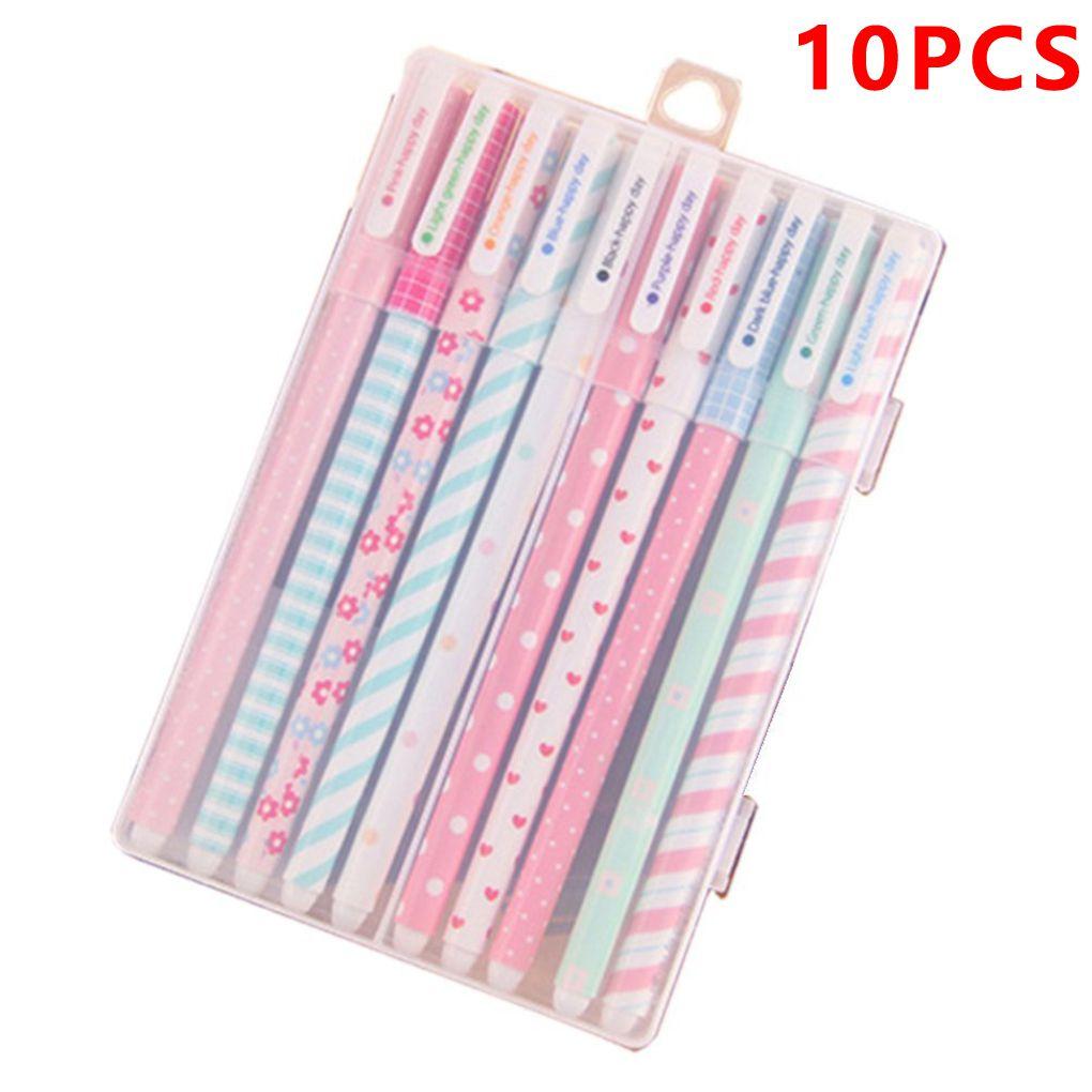 10 Pcs/Set Colorful Gel Students Drawing Pastel S Stationery