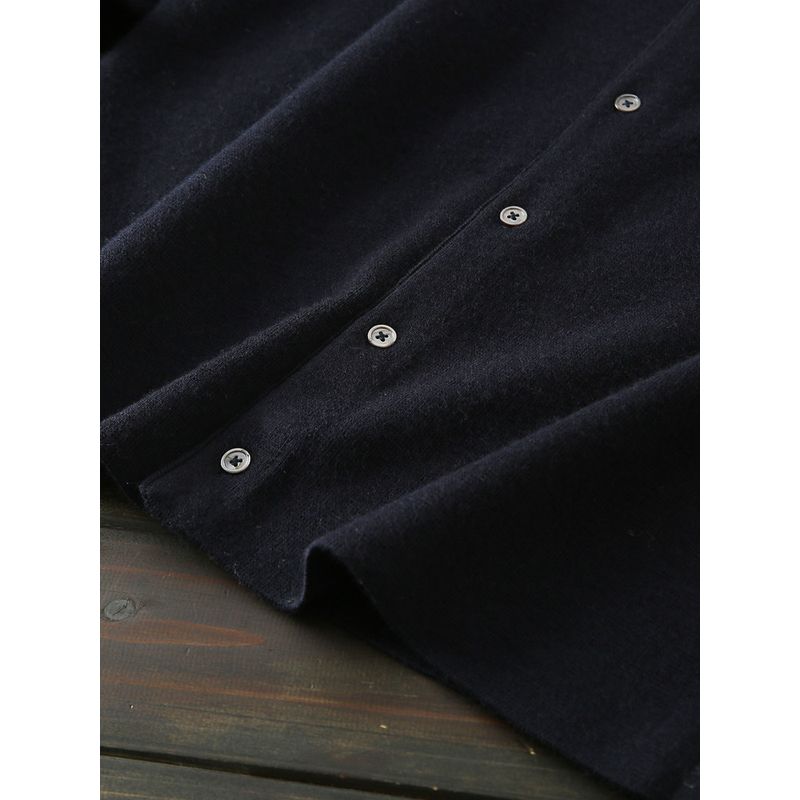 Heavy Weight 80 Wool! Italian Single Export Men's Clothing Balance Cargo with Logo Cut off Men Lapel Knitting Cardigan Sweater Outwear