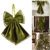 Green Christmas Bowknot Hanging Decoration Sequin Velvet Long Hanging Ribbon Sequin Bowknot Ornament Photo Props Multi-size