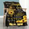 Daughter Customize Text Blanket Multi-purpose Customizable Blanket Warmthful Decor Great for Home Decor Nap Livingroom Living Room