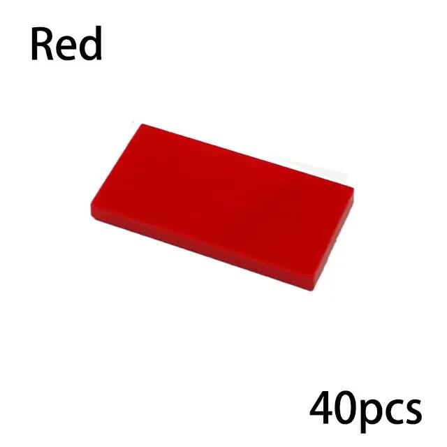 Non-Toxic Compatible 87079 Diy Building Blocks Figures Bricks Smooth 2X4 Ceramic Tile Bricks Educational Creative Size For Children 40Pcs