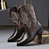 Fashion Autumn Winter Retro Knight Boots for Men Fashion Casual Leather Designer Luxury Shoes Male Big Size Solid Color Chelsea Boot Men