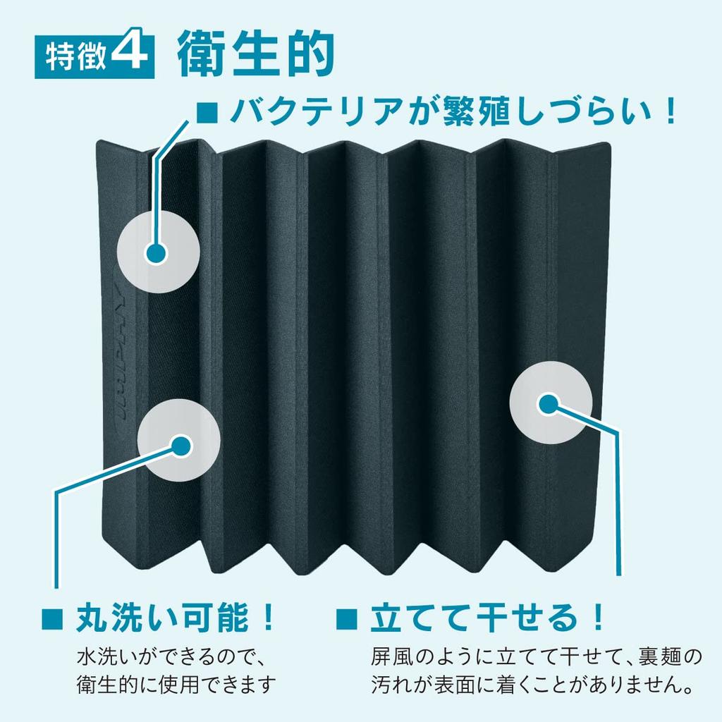 IMPHY Dehnmatte Übung Pilates Stretch Massage Matte Schwarz Faltbar Leicht Waschbar [Originalprodukt]