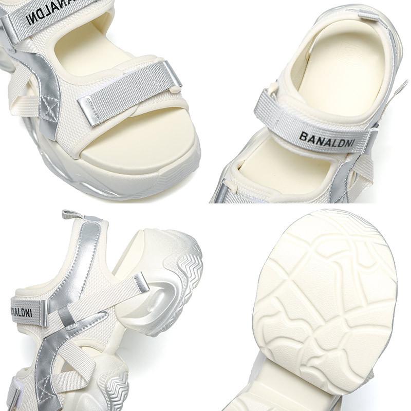 2025 new platform sandals women's Velcro super soft sole outer wear summer Roman women's sports non-slip sandals