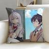 classic anime Alya Hides Feelings Cushion Cover Soft  EasyWash Pillow Case  Versatile for Couch Bed Travel and Office