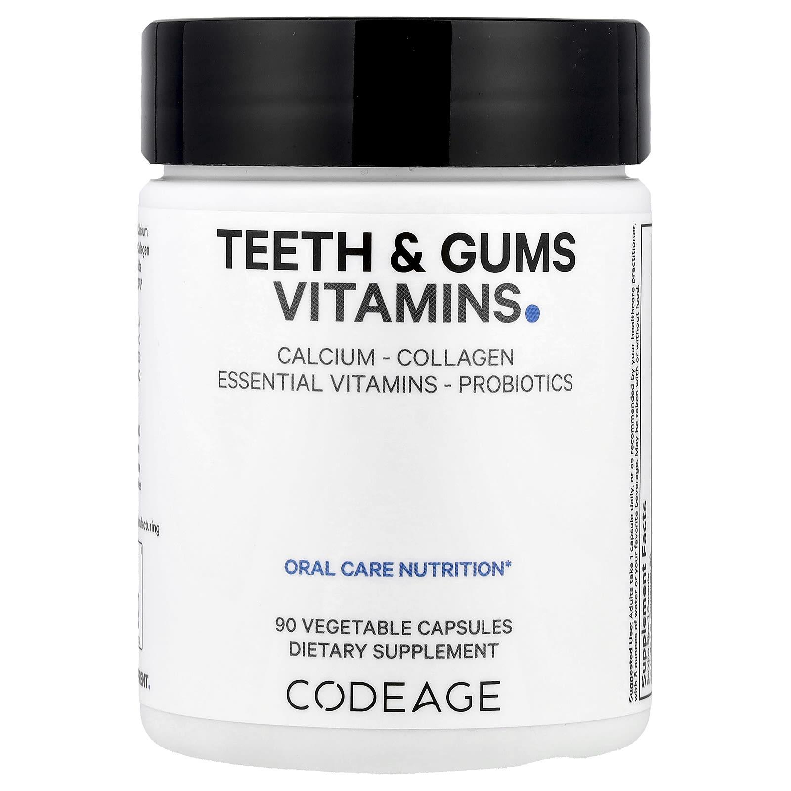 

Teeth & Gums Vitamins, Veggie Capsules 90