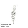 5pcs/lot Stainless Steel Snake Charms for Jewelry Making Gold DIY Pendant for Earring Necklace Bracelet