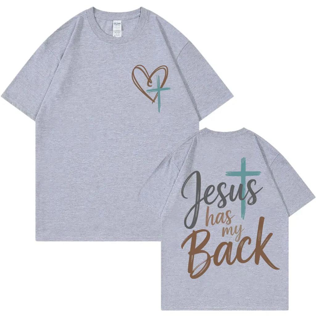 2026 Christian Jesus Bible Verse Graphic T Shirts Harajuku Y2k Aesthetic Oversized T-shirt Men Women Clothing Casual Cotton T-shirts
