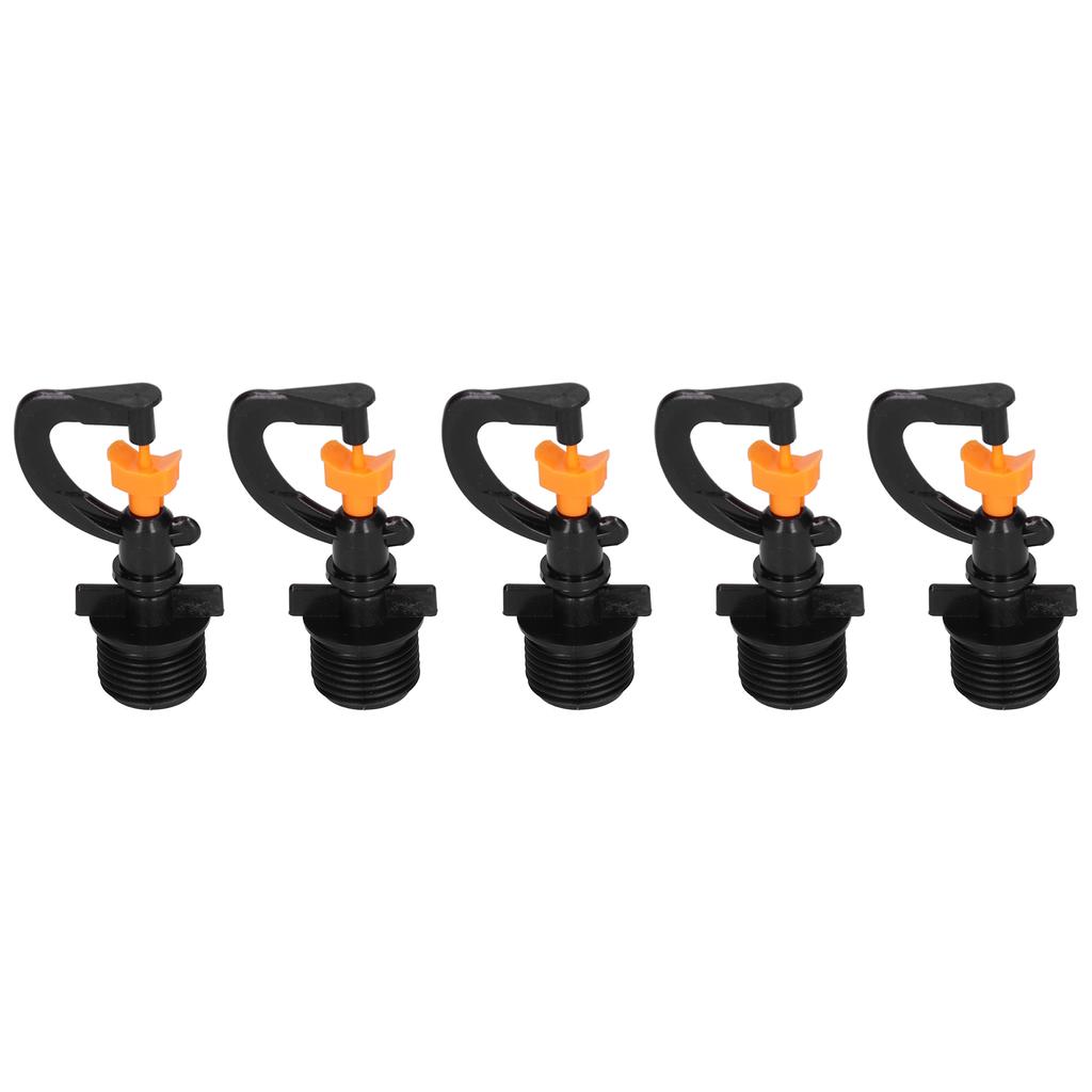 5PCS G1 2 Male Thread Rotating Sprinkler Head Misting Nozzle for Garden Irrigation Accessories