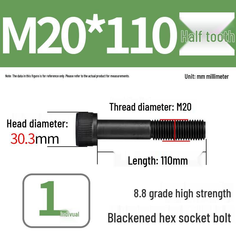 8.8 High-Strength Socket Head Cap Screw Bolt (M4-M20)