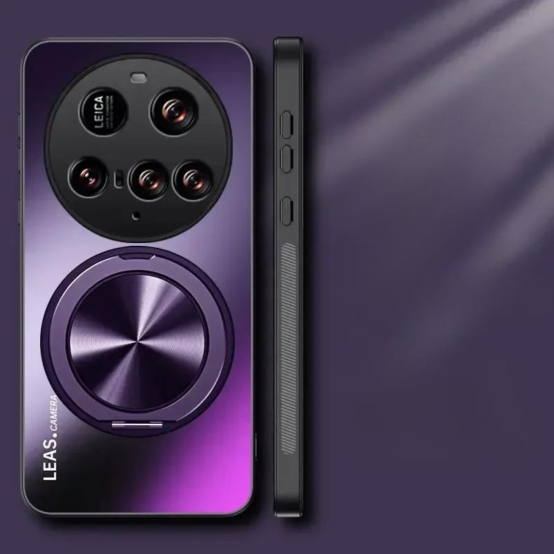 For Xiaomi 15 Ultra AG Frosted Magnetic Stand Holder Phone Case For Xiaomi 15 Pro 14T 14 Ultra Shockproof Hard Back Cover Bumper