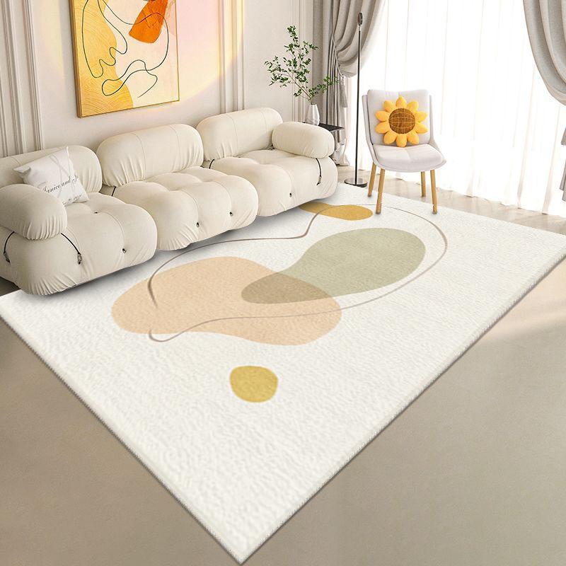 Simple Geometric Lines Imitation Cashmere Carpet Planting Bedroom Velvet Flat Replacement Bedside Blanket Tatami Floor Mat Living Room Table Blanket