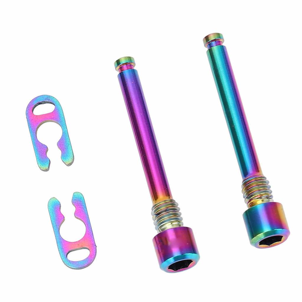 4PCS Mountain Bike Disc Brake Clip Thread Pin Ti Alloy CNC Machining Disc Brake Clip Fixing Screw Fo