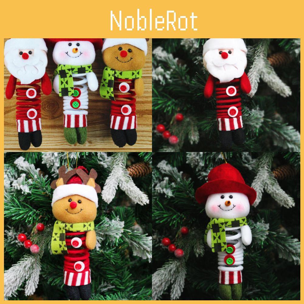 Christmas Tree Santa Claus Snowman Reindeer Decor Ornament Plush Pendant Toys