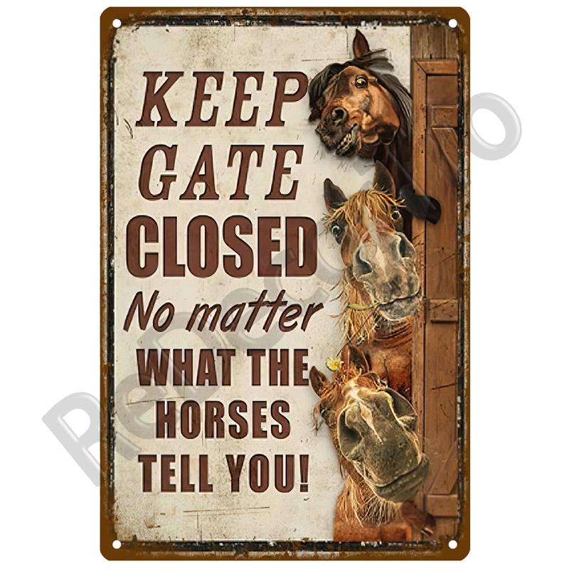 Metal Sign Home Decor Cat Dog Tin Sign Vintage Style Metal Wall Stickers Tin Plaque Retro Metal Poster Metal Plate For Man Cave