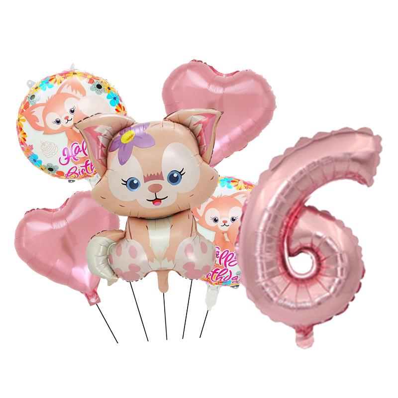 Disney Story  Lina Bell And Stellalou Cartoon Balloons Birthday Decor Baby Shower 32inch Number Foil Balloons Wedding Supplies