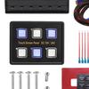 6 Gang LED Switch Panel Touch Screen with Harness And 20 Label