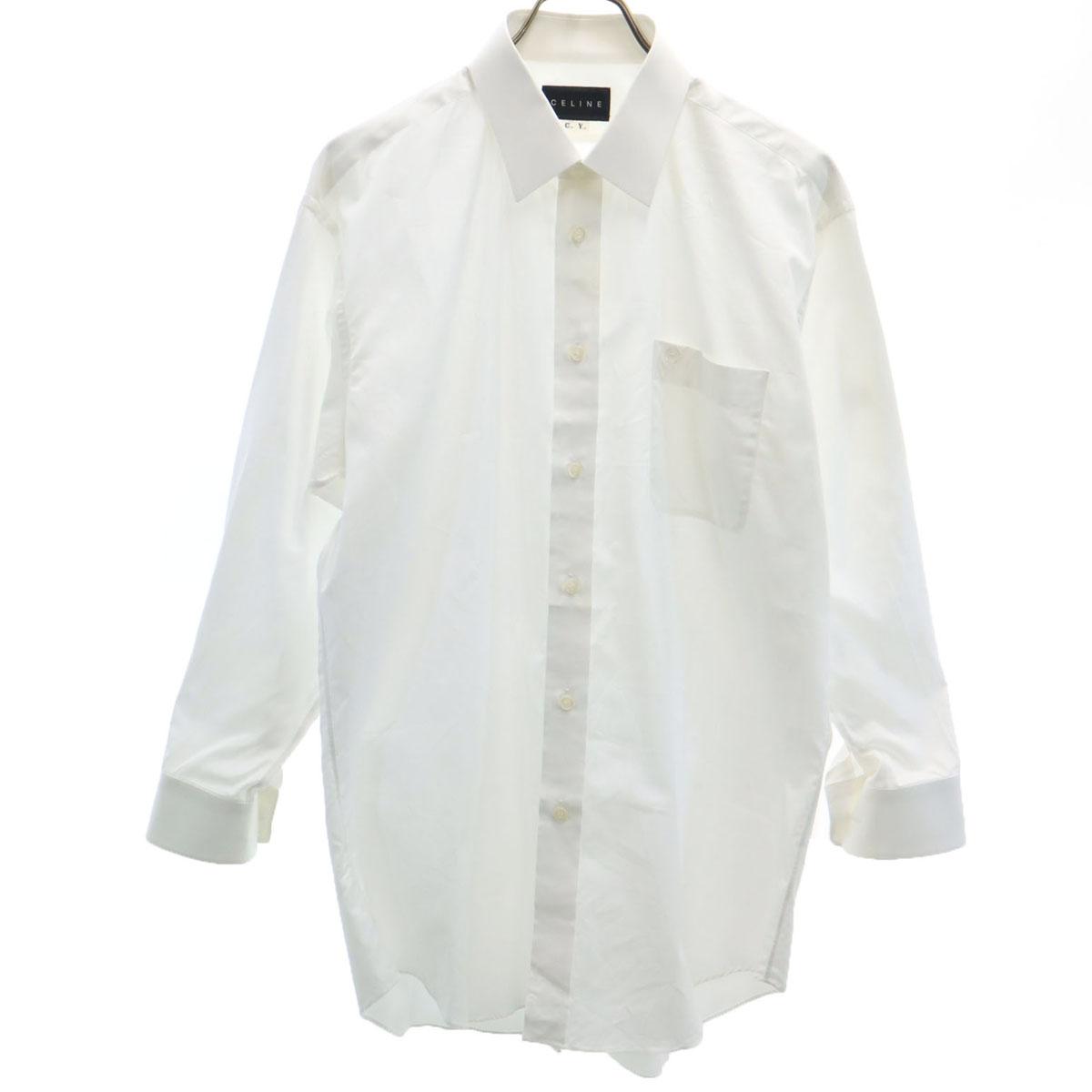 

CELINE Long sleeve Cutter shirt white Men s Used