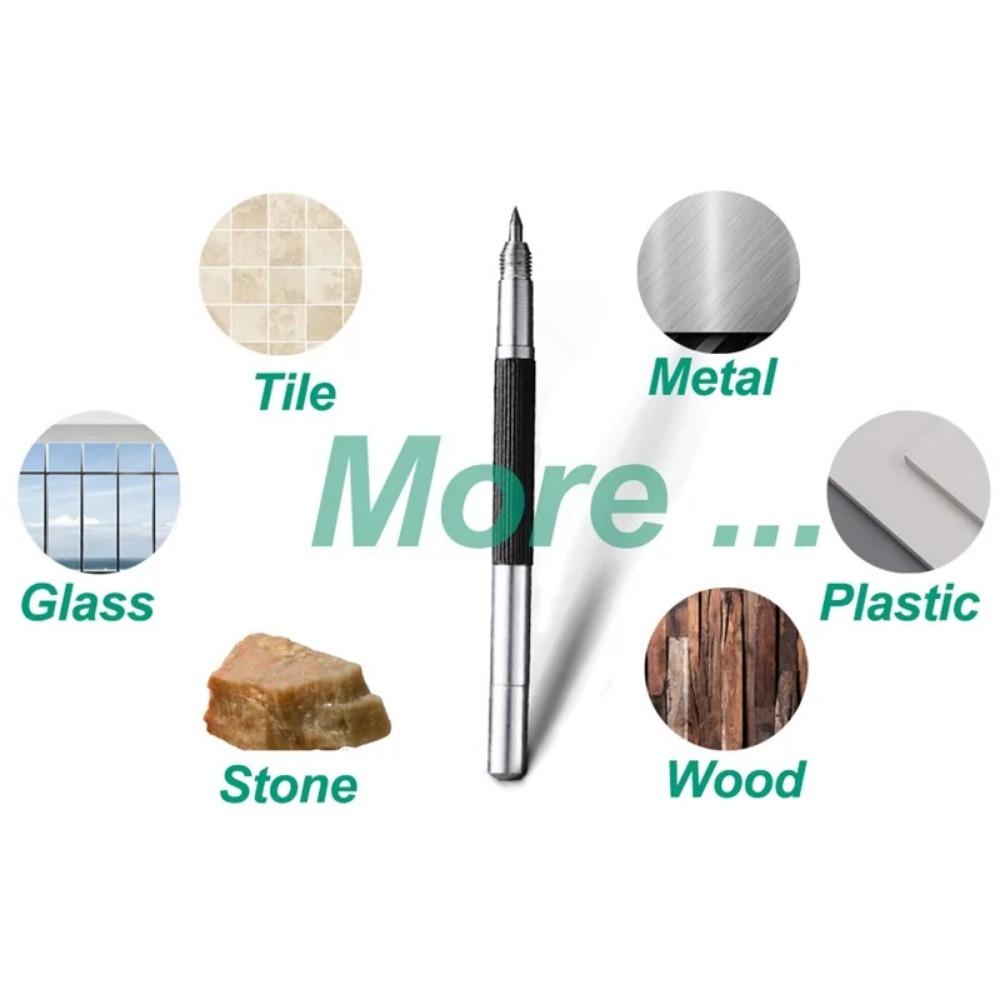 Double Head Engraving Marking Pen Tungsten Carbide Tip Etching Pencil Metal Glass Wood Carving Scribing Marker Tools 1/2/3pcs