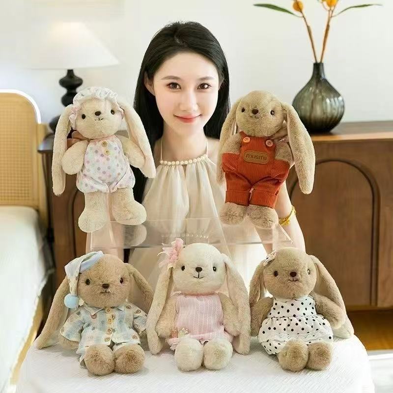 Fragrant Rabbit Cuter Plush Doll With Dress And Bow Decoration For Kids Play