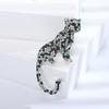 Vintage Rhinestone Cheetah Brooches for Women Unisex Animal Pins Event Party Funny Gifts Backpack Decoration Clothes Accessories